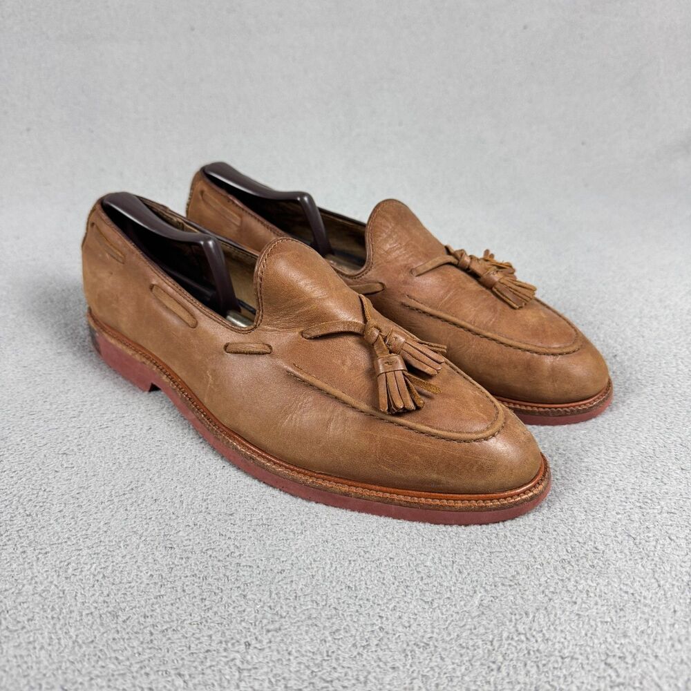 Polo Ralph Lauren Men's 10.5 D Tankersley Brown Leather Tassel Dress Loafers